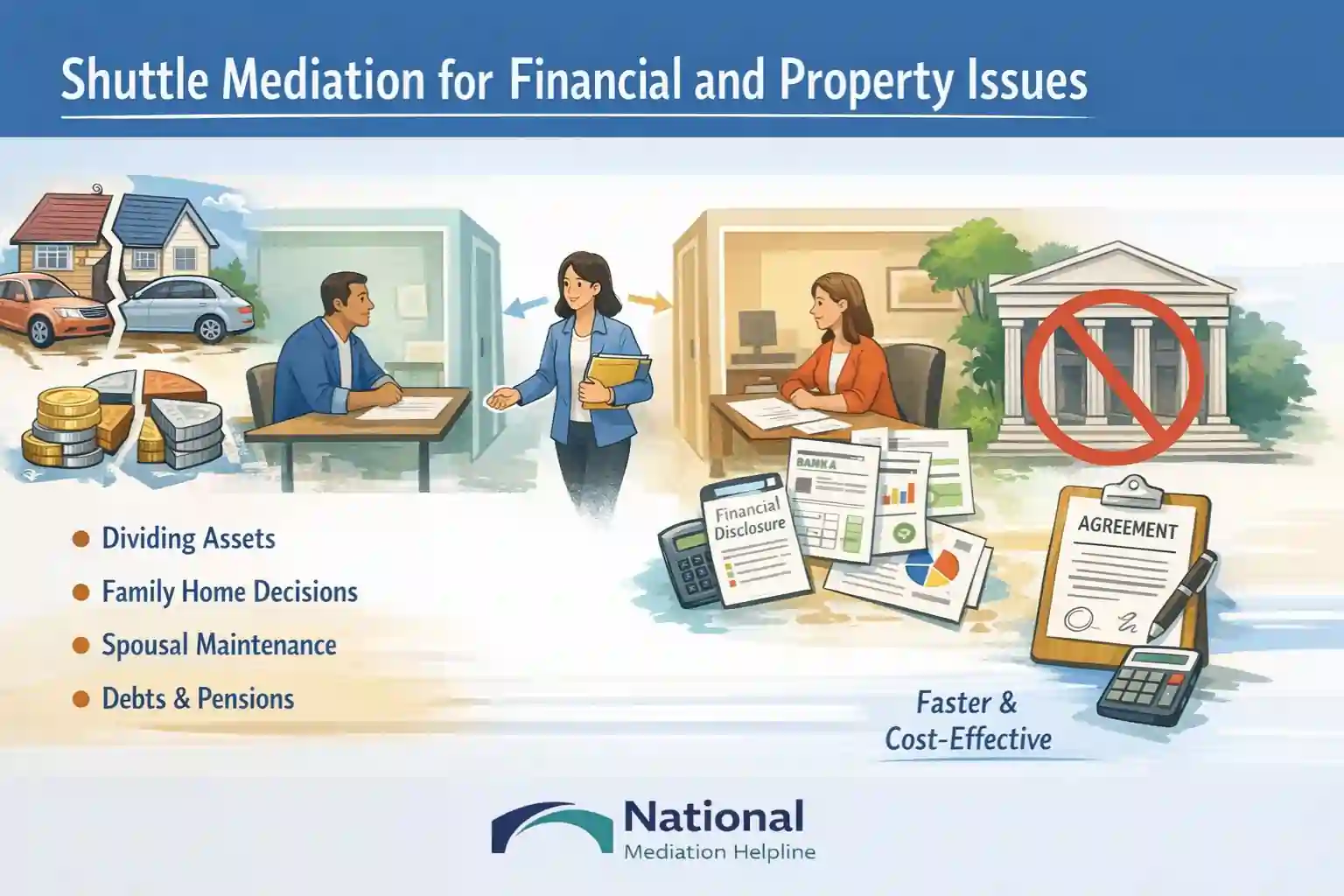 Shuttle Mediation for Financial and Property Issues Southend-on-Sea