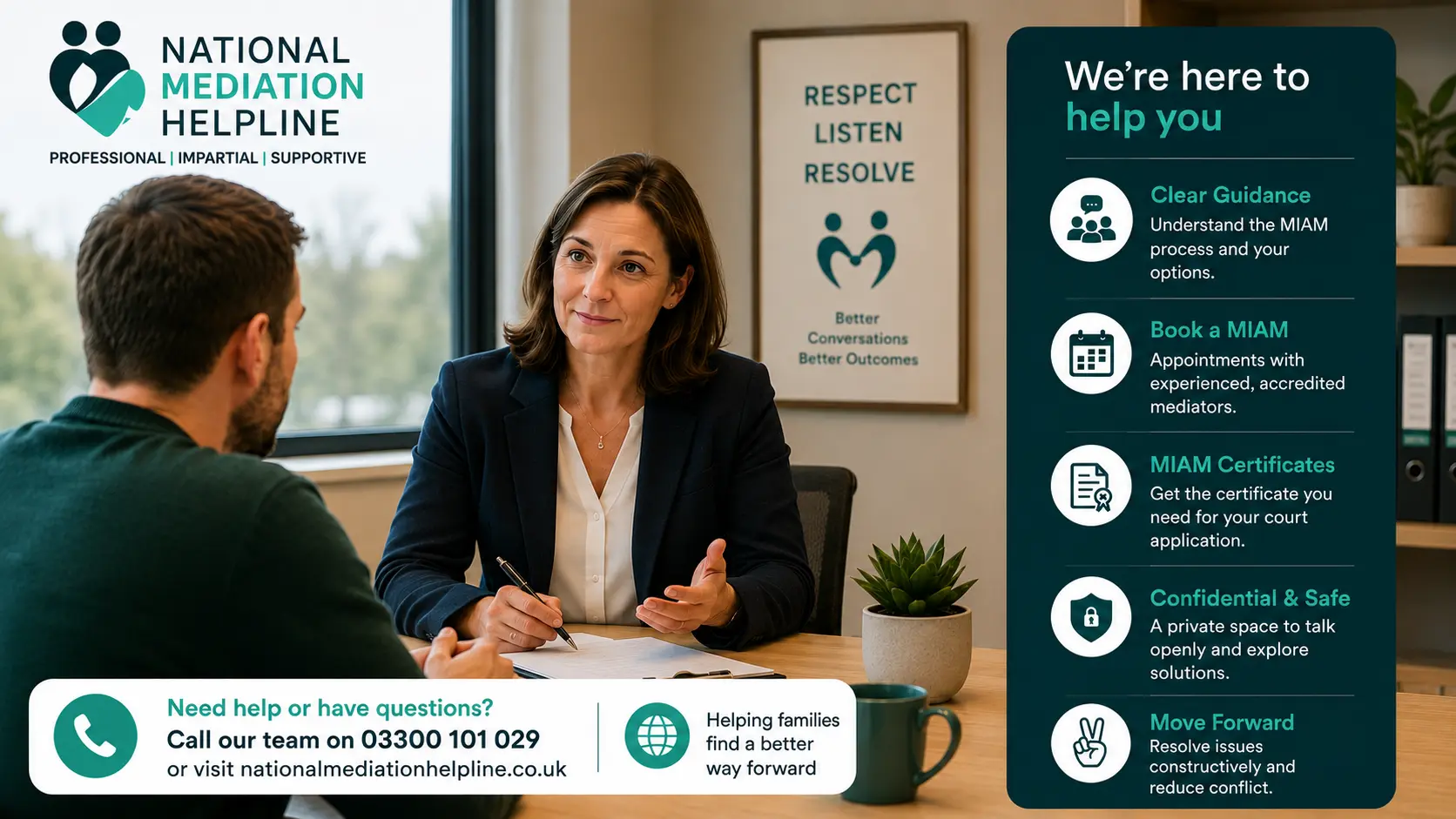 MIAM Exemptions Explained National Medaition Helpline UK Southend-on-Sea